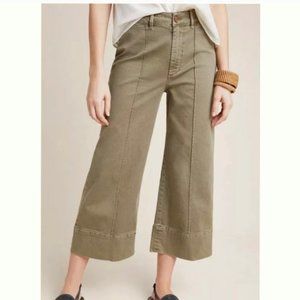 Anthropologie Chino Pintucked Wide Leg Pant 0P